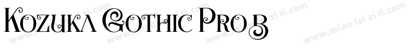 Kozuka Gothic Pro B字体转换